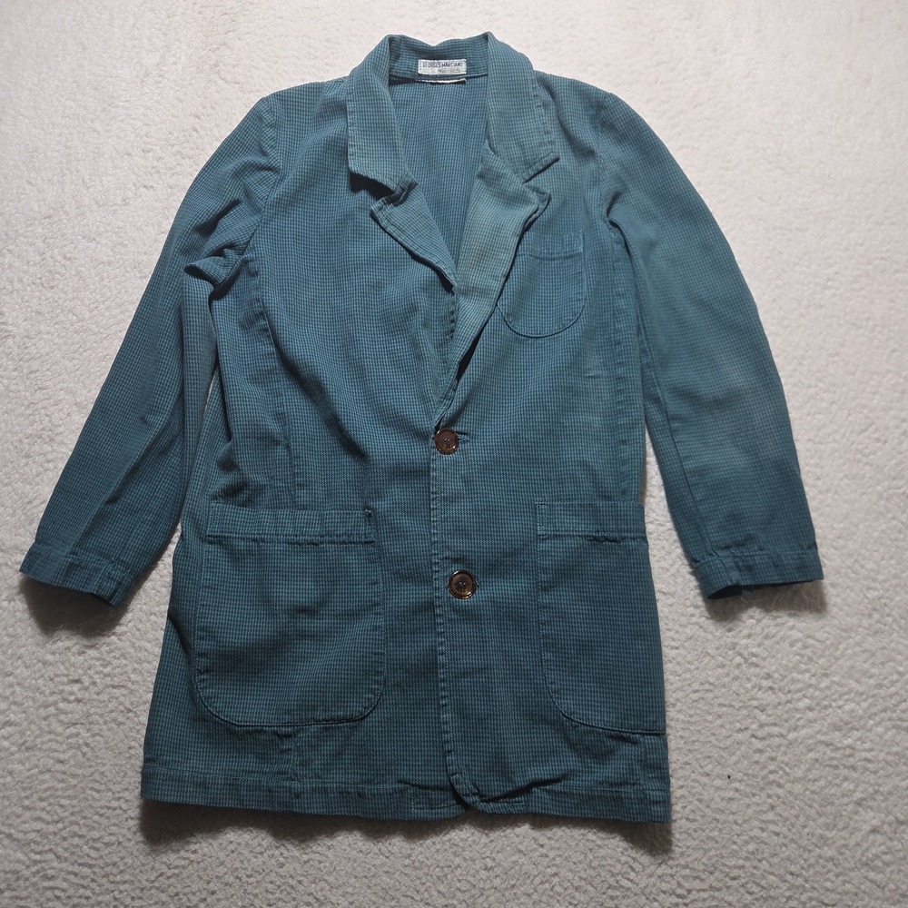 RARE VTG 90s Guess Georges Marciano‎ Chore Jacket Houndstooth Mens Medium